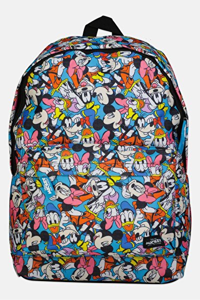 Disney Mickey And Friends Kids Girl Allover Print Backpack, Multicolor