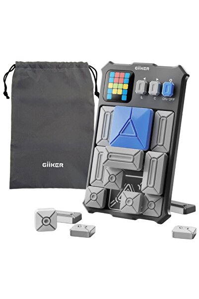 GIIKER Joc de puzzle electronic de strategie și logică, Super Slide, Gri, Gii...