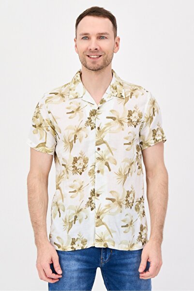 Threadbare Men Regular Fit Short Sleeve Floral Print Casual Shirt, Multicolor