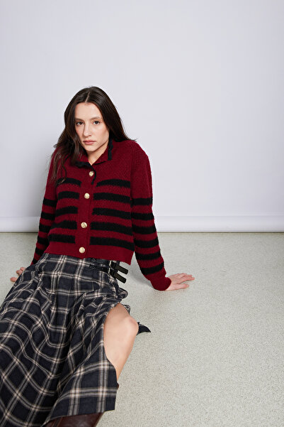 Nisan Belt Detailled Plaid Patterned Skirt