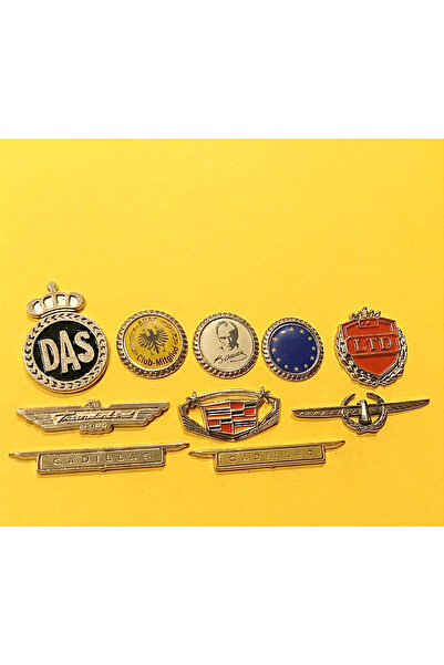 lina oto aksesuar 10 Pieces of Metal Nuts with Emblem Tape