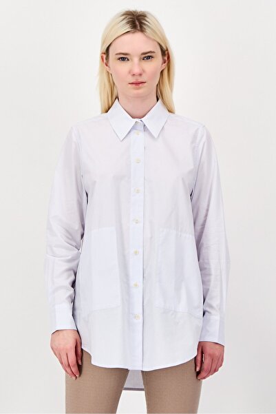 NAH/ Studio Women Regular Fit Long Sleeve Plain Casual Shirt, White