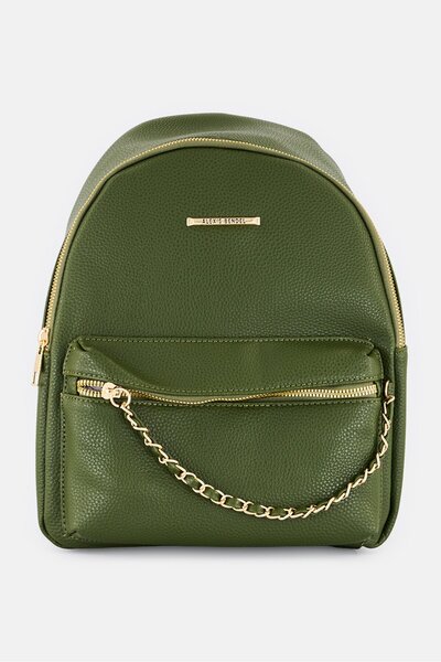 Alexis Bendel Women Brand Logo Backpack, Olive