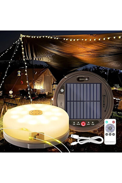 Forestia 10 Metre RGB Kamp Lambası - Solar Panelli Powerbank Özellikli Su Geç...
