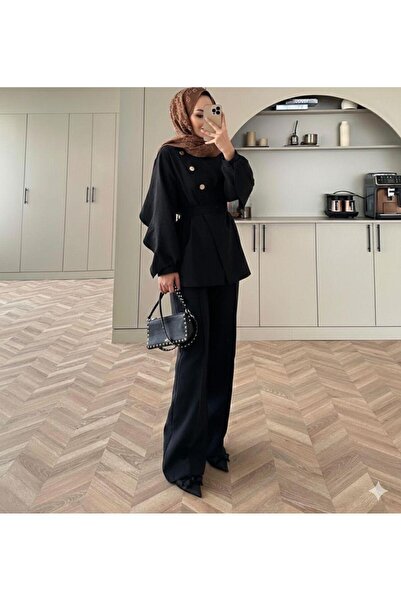 KILIF STORE VERA ARKASI PELERİNLİ PANTOLONLU TAKIM