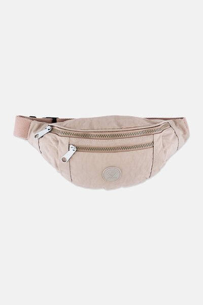 I Love Fashion Women Brand Logo Fanny Pack, Taupe