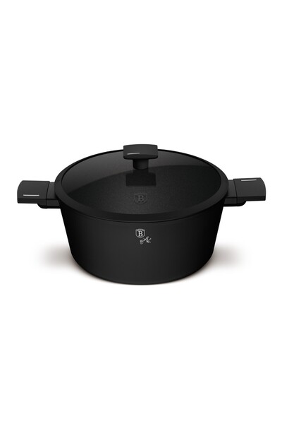 Berlinger Haus Pot with lid 28 cm, 6.1 liters, BH 8189, Matte Black