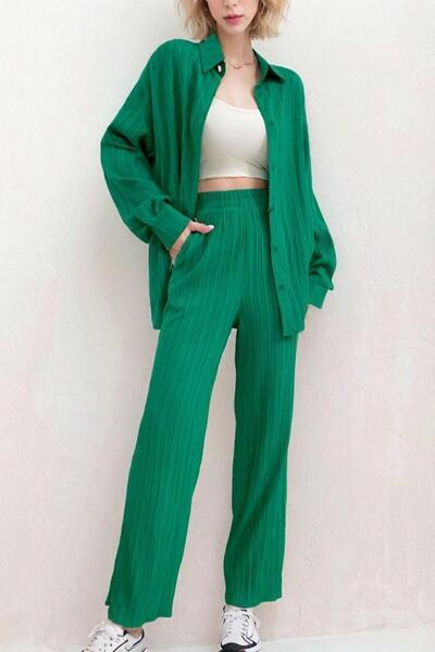 Cockatoo Women's Pantalon Shirt Double Set