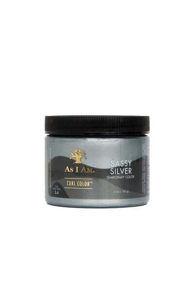 As I Am CURL COLOR SASSY SILVER COLOR & CURLING GEL 6oz