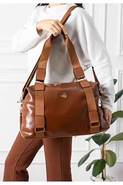 eflanmoda Salaş Faux Leather Women's Handbag and Shoulder Bag 42X33 cm