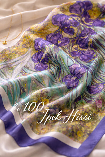 Knit Atelier 100% Silk Handmade Scarf 53X53 cm Square Silk – Premium Soft Tex...