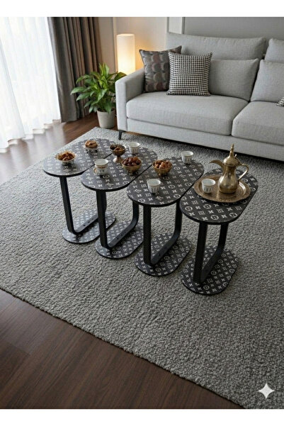 ABBRA 4 طاولات تقديم قهوة بشكل انيق وملفت وجودة عاليه