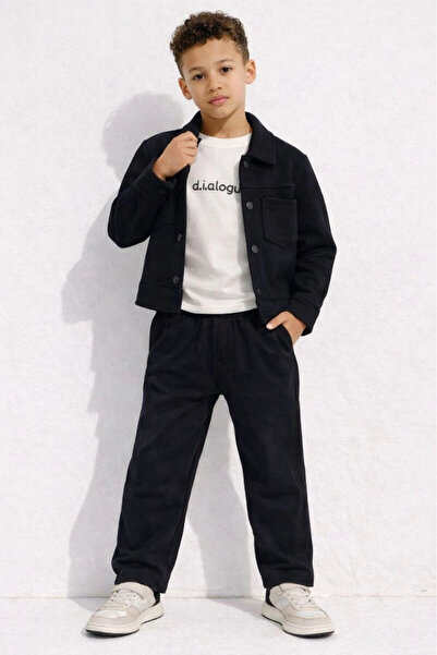 Kidmark Çocuk Modası Boy's Gofre Black 3-Piece Set