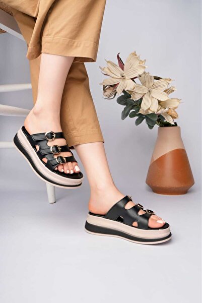 LEYDİ SHOES ΜΑΥΡΕΣ ΠΑΝΤΟΦΛΕΣ ΜΑΪΑ ΜΕ ΤΡΙΕΣ ΛΩΡΙΔΕΣ ΚΑΙ ΑΓΚΡΑΦΑ