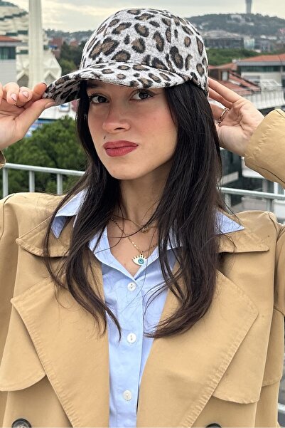 Mollycrush Pălărie imprimeu leopard pentru femei |   Model sportiv reglabil