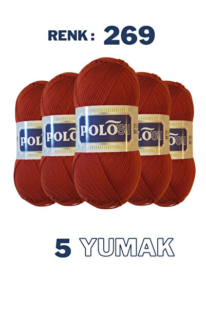 Polosu (5 Adet) Candy Baby %100 Premium Akrilik Bebek Örgü İpliği - 269 - Koy...