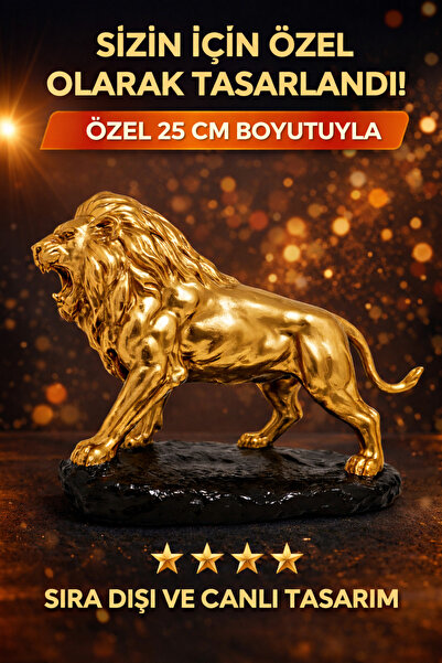CEREN YÜCEL Dekoratif Hediyelik Aslan Biblo Heykel / Ev Dekorasyonu 3D Yazıcı...