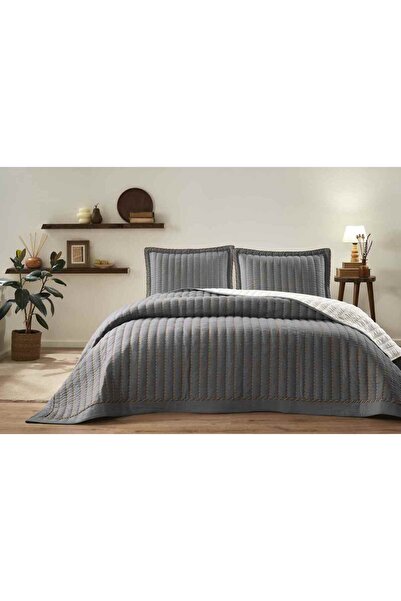 Özdilek cuvertură de pat .Broderie Linie Antracit 180x250
