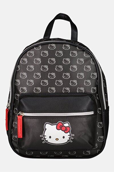 Hello Kitty Women Graphic Print Mini Backpack, Black