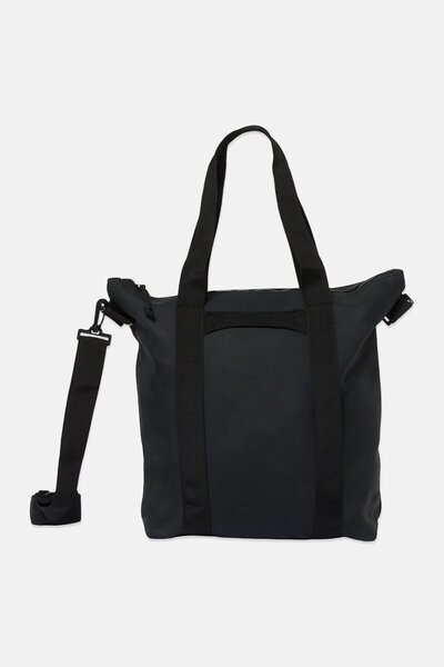 CLAN LONDON Women Brand Logo Tote Bag, Black