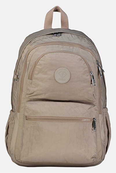 I Love Fashion Women Brand Logo Backpack, Dark Grey