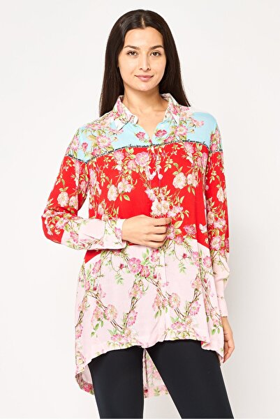 Desigual Women Regular Fit Long Sleeve Floral Pattern Casual Shirt, Multicolor
