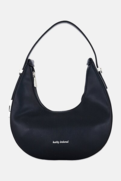 Kathy Ireland Women Brand Logo Hobo Bag, Black