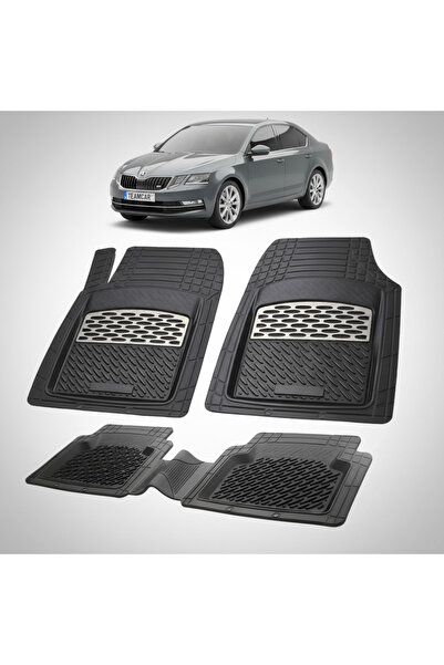 TEAMCAR Πατάκια δαπέδου Skoda Octavia III Συμβατά Sedan 2013-2020 | Ασημί