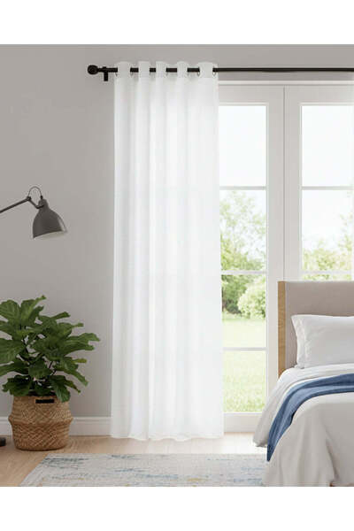 REDTAG Gold Sheer Curtain With Lurex (Single Piece)