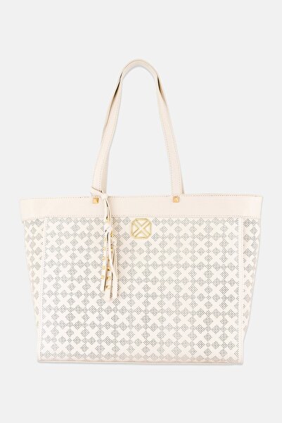 XTI Women Brand Logo Tote Bag, Beige