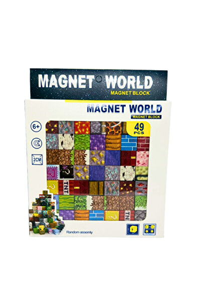 OEM Set Cuburi Magnetice Minecraft, 49 Bucati – Blocuri de Constructie Magnetice