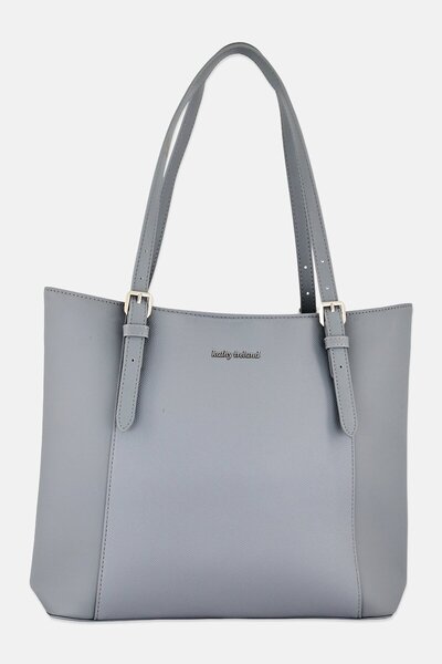 Kathy Ireland Women Brand Logo Tote Bag, Grey