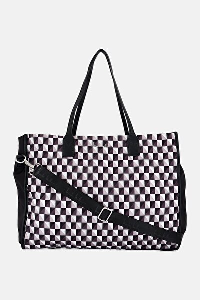Nicole Miller Women Checkered Tote Bag, Multicolor