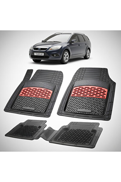 TEAMCAR Συμβατά πατάκια Ford Focus Mk2 2005-2011 | Κόκκινα