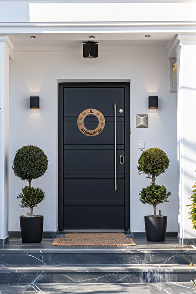 DRN DİZAYN Ahşap Hoş Geldiniz Kapı Süsü – MDF Lazer Kesim