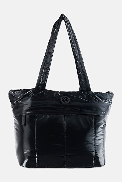 Adrienne Vittadini Women Brand Logo Tote Bag, Black