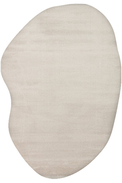 Cool Halı Puffy Taş Rengi Kalın Amorf Bohem Dekor Pofuduk Yumuşak Şekilli Gir...