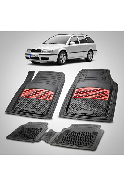 TEAMCAR Covorașe compatibile cu Skoda Octavia I Combi 1996-2010 | Roșu