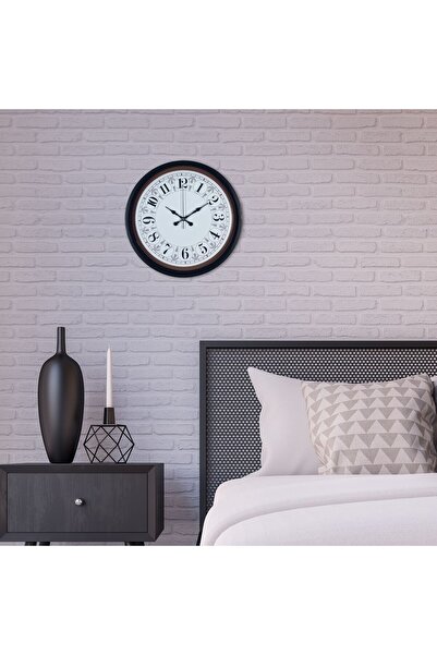 Lunaev 36 cm Wall Clock with Black Motif