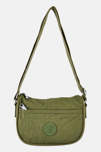 I Love Fashion Women Brand Logo Cross Body Bag, Olive