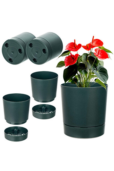 KADAX Capac pentru ghiveci cu farfurie rotundă, 20 cm, set de 2, verde