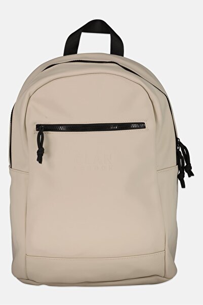 CLAN LONDON Women Brand Logo Backpack, Cream