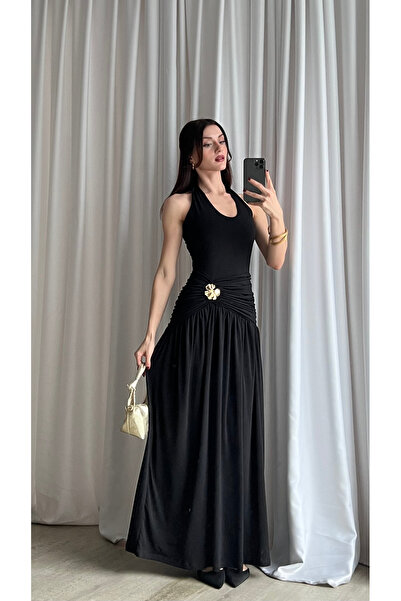 For Angels فستان طويل من Boyundan بأربطة بإبزيم كاندي