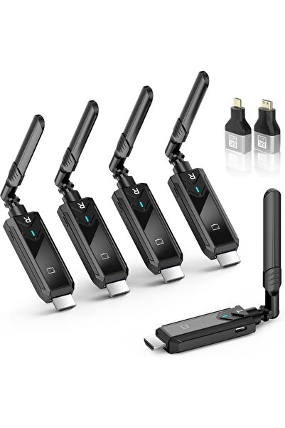 BDFFLY Transmitator HDMI Wireless 5G, BDFFLY, cu 4 receptoare, decodare 4K, r...