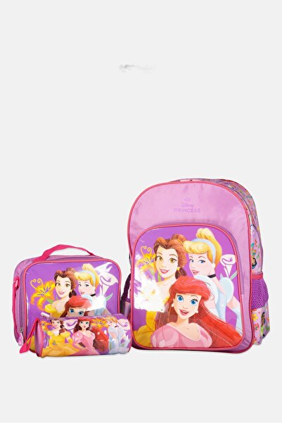 DİSNEY PRİNCESS Kids Girl 3 In 1 Graphic Print Backpack, Multicolor