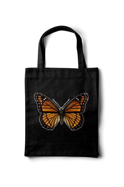 INKD Artistic Gabardine Cloth Bag – Butterfly Printed Design - 35X40
