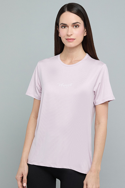 R&B Solid Active T-Shirt with Crew Neck and Short Sleeves