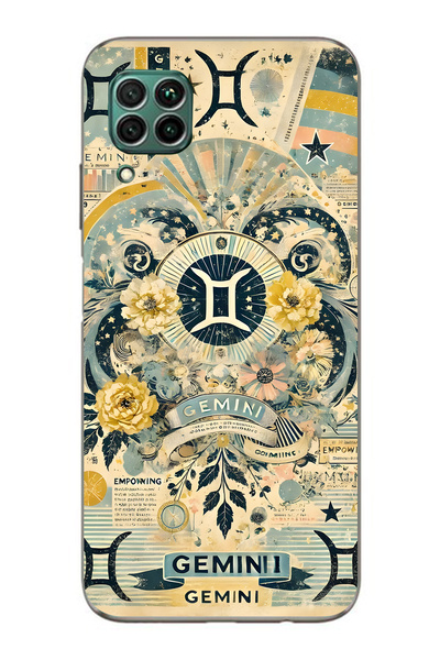 FLAMENKO حافظة هاتف شفافة متوافقة مع هاتف هواوي P40 Lite من نوع Gemini D منقوش