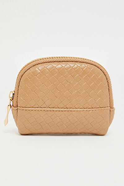 R&B Women's Tan Braided Coin Pouch