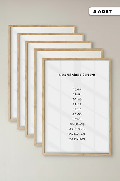 Zevahir Home 5 Pcs Wooden Wall Frame – Poster and Photo Frame for Living Room...